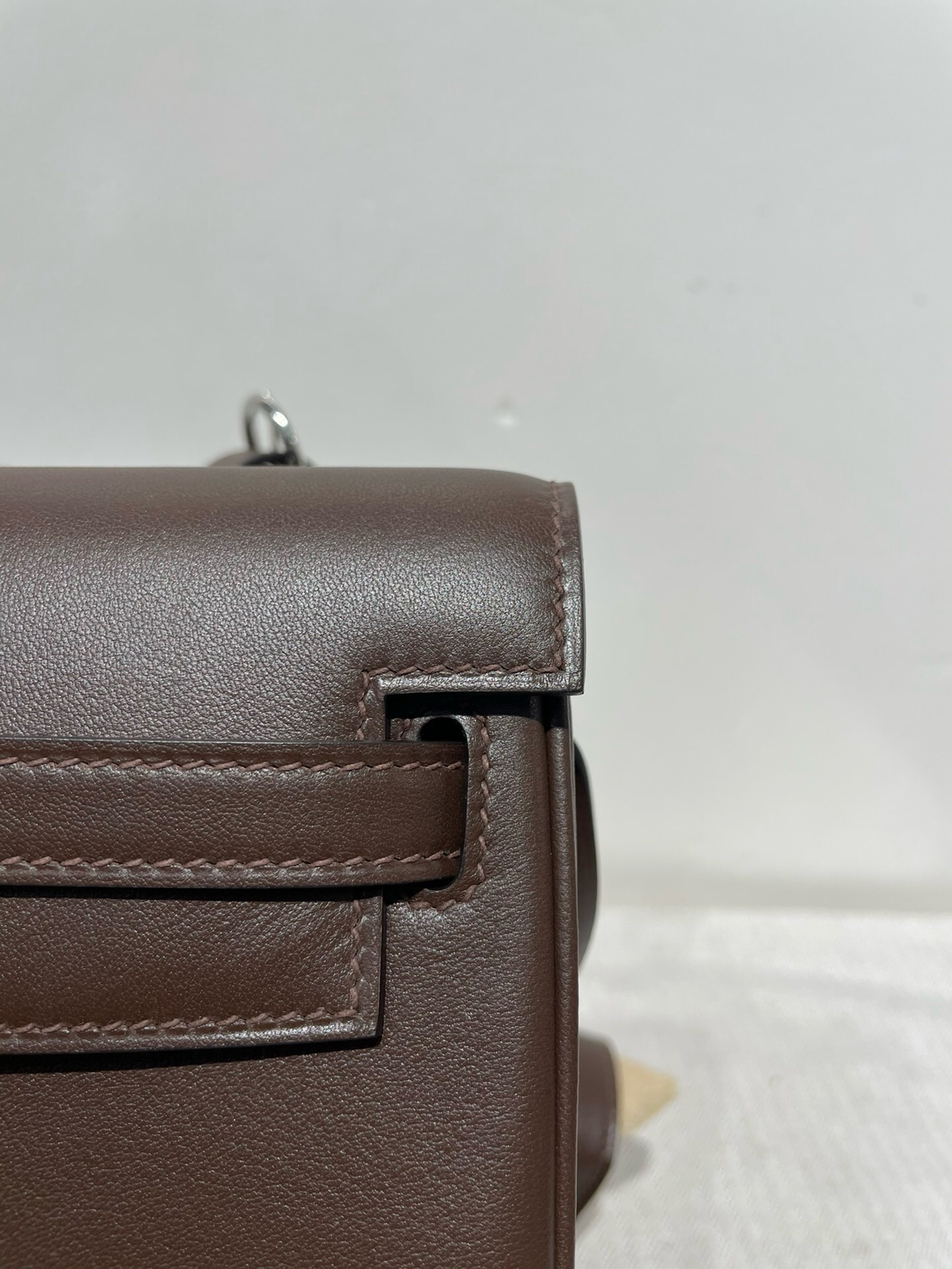 Hermes Kelly Ado Pockets Backpack In Caffee Swift Leather